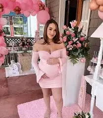 Pink Maternity Dress For a Baby Shower